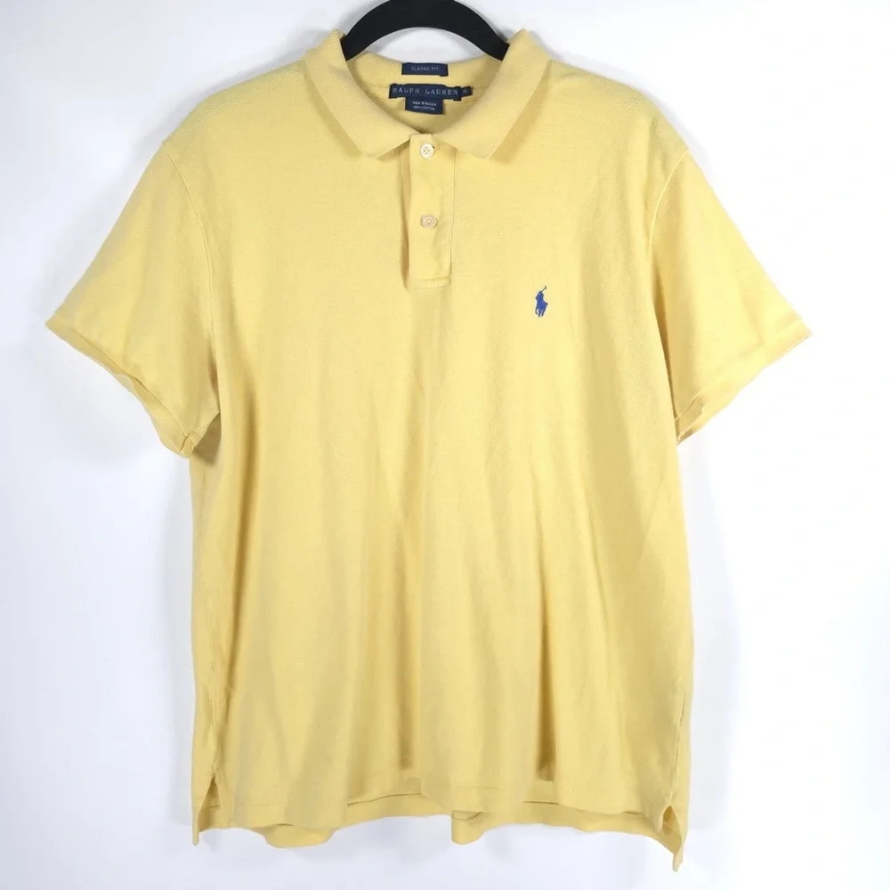RALPH LAUREN VINTAGE CLASSIC‎ FIT MADE IN BOLIVIA 🇧🇴 Polo Shirt Size XL Boys